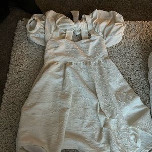 White, rarely worn Free People Baby doll dress